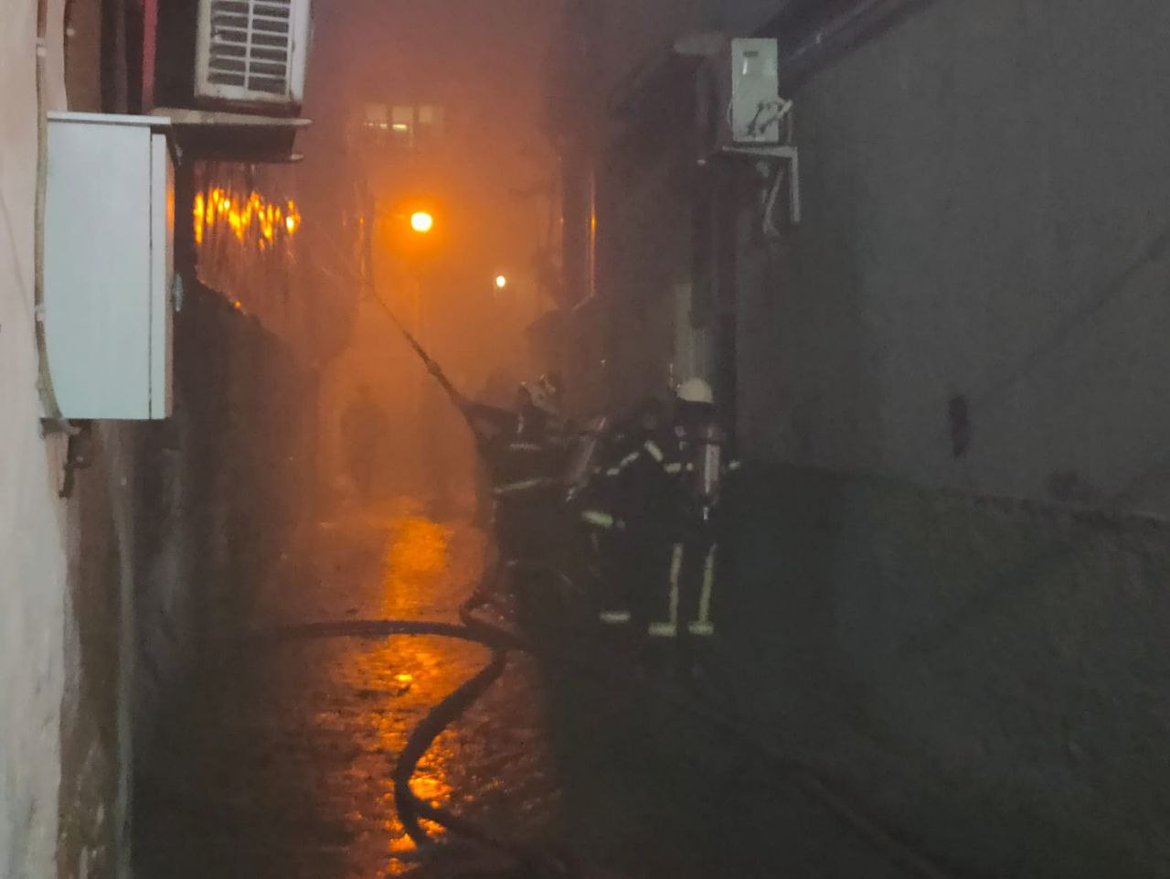 Depo bölümünde yangın